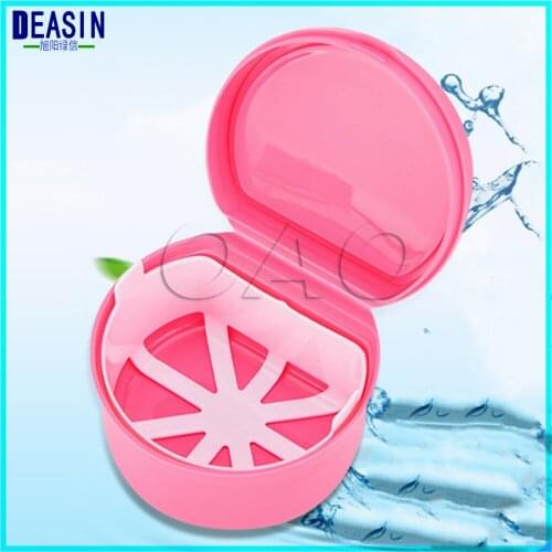 10pc/lot Professional Denture Bath Appliance Heart-shaped False Teeth Box Storage Case Rinsing Convenient ,cleaning and safety