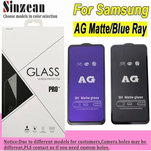 100pcs AG Matte Tempered Glass For Samsung A01/A11/A21/A31/A41/A51/A71/A81/A10S/A21S/M21 Anti Blue Ray Full Screen Protector