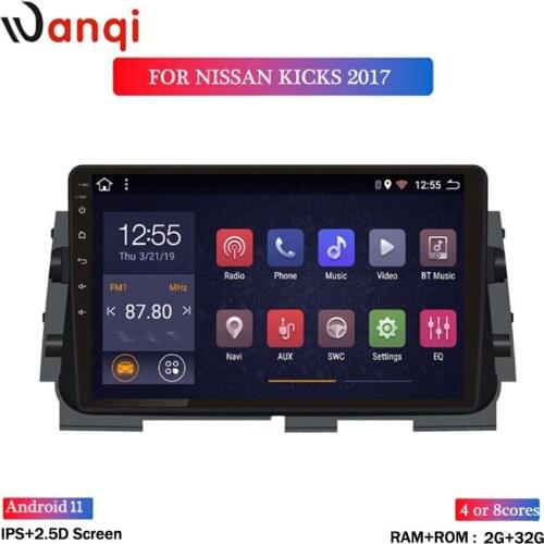 2G RAM 32G ROM 10.1 inch Android 8.1 Car DVD GPS Navigation For Nissan Kicks 2017+ Multimedia Player System Mirror Link SWC