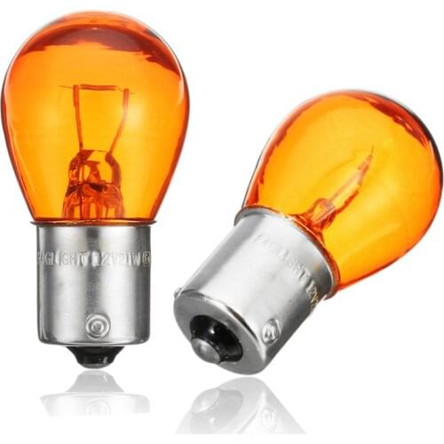 2pcs 12V 1156 PY21W BAU15S Auto Fog Light Side Break Reversing Indicator Lamp For Cars Turn Signal Lights Orange Lighting