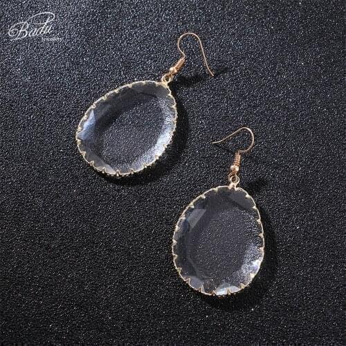 Badu Transparent Acrylic Earring Big Statement Geometric Dangle Drop Earrings Exaggerated Earrings for Women for Christmas