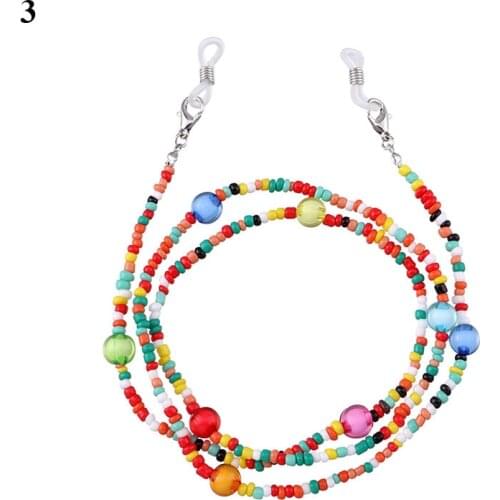 Beads Glasses Chain Colorful Retro Hangs Masks Strap Womens Neck Chain For Eyeglass Sunglasses Lanyard Rope Eyewear Accessories