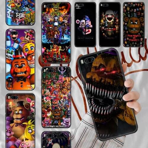 SFM fnaf animatronics Anime Phone case For Xiaomi Mi Max Note 3 A2 A3 8 9 9T 10 Lite Pro Ultra black silicone cell cover luxury