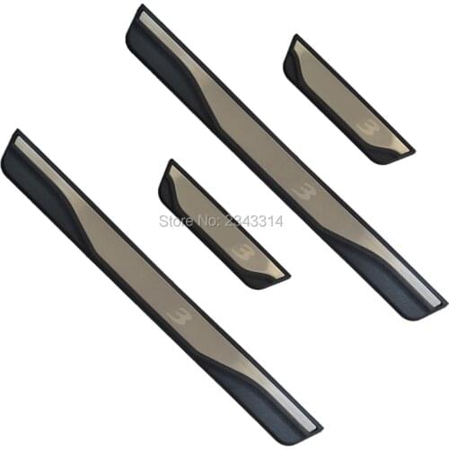 For Mazda 3 2014 2015-2018 2019 2020 Accessories Stainless Door Sills Scuff Kick Plate Protectors Trim Guard Cover Car Styling