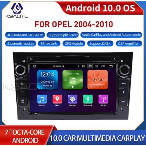 KSAUTO 7060 black 7" 8-Core Android 10.0 Car Stereo Carplay DSP DAB+ GPS WiFi USB DVB-T 4G TPMS Canbus OBD2 For OPEL cars