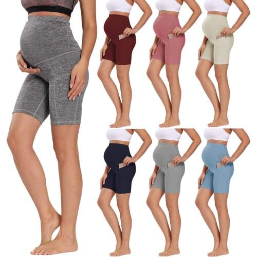 2021 Women Pregnant Leggings Pants Yoga Shorts Fitness pants High Waist Slim Maternity Leggings Woman Pregnancy clothes Trousers