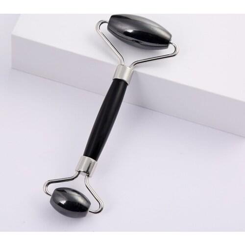 Facial Massage Magnetic Black Gallstone Roller Beauty Facial Scraping Board Oil Lifting Wrinkle Skin Care Spa Health