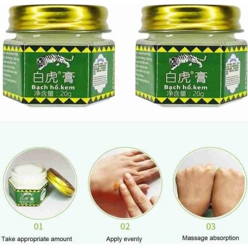 New White Tiger Balm Pain Relief Plaster Ointment Insect Bites Extra Strength Arthritis Massage Oil Cream For Joint Pain Body