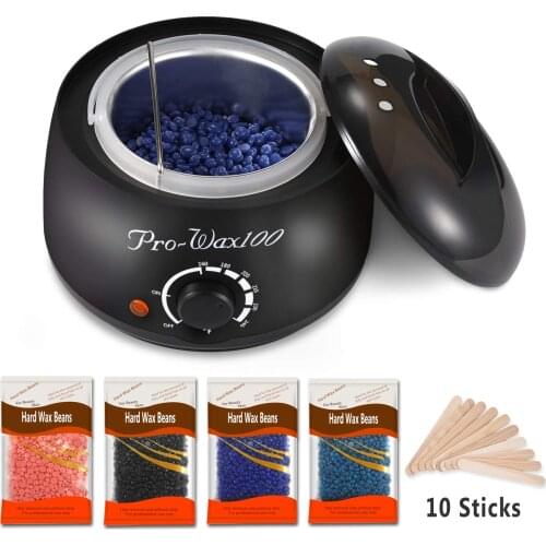 Waxing Kit for Women Men Coarse Hair Removal with Moisturizing Aloe Formulas Hard Wax Beads, Relaxing Wax Kit for Legs, Face