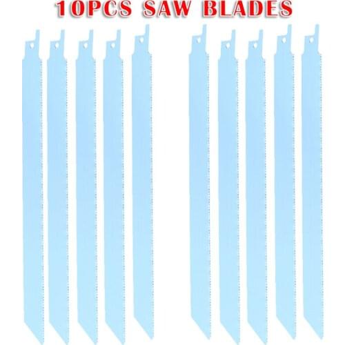 10pcs 225mm Reciprocating Saw Blade Set Metal Woodworking BIM Hand saw Saber Saw Blades