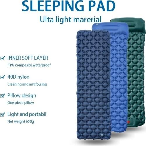 Inflatable Mattress Air Mattress Camping Mat Ultralight Camping Mattress Sleeping Mat Camping Bed Nylon Sleeping Pad