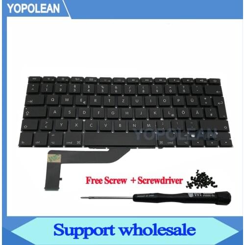 New EU Germany German Keyboard For Macbook Pro Retina 15" A1398 2012 2013 2014 2015 Years