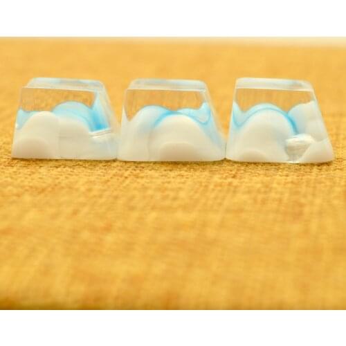 Handmade Resin Key Cap For Mx Switches Mechanical Keyboard Cloud Keycap R4 Height Esc