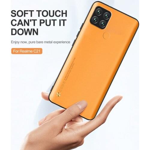 Luxury Leather Case For OPPO Realme C21 Shockproof Full Cover Phone Back Shell Funda For Realmy Realmi C 21 6.5" Silicone Bumper