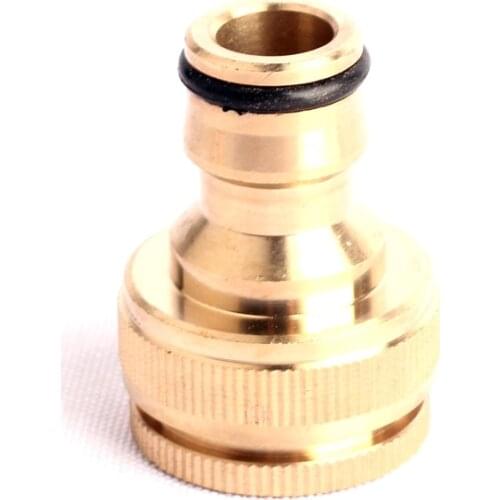 1pc 1/2 Inch to 3/4 Inch Standard Connector Pure Brass Connector Garden Hose Pipe Water Copper Fittings