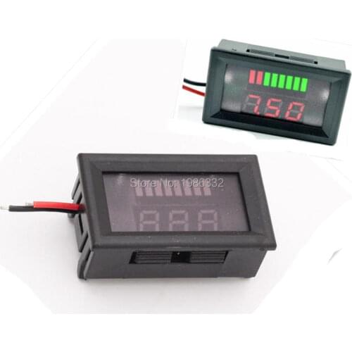 WS16 DC 12v Acid Lead Batteries indicator Battery capacity Red LED Display Tester with Voltmeter
