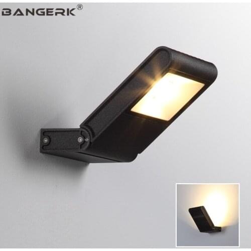 Adjusting Angle Outdoor LED Wall Light Lamps Waterproof Antirust Modern Wall Sconce Lights Garden Courtyard Aluminium Fixtures