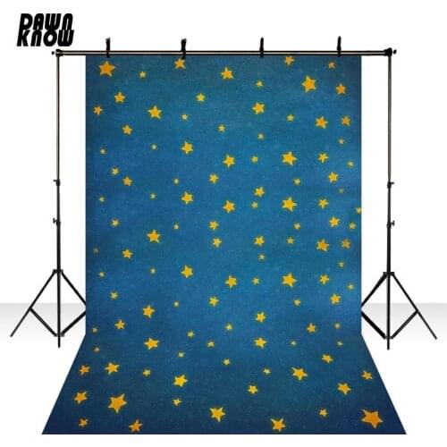 DAWNKNOW Star Vinyl Photography Background For Newborn Blue Wall Photo Shoot Backdrop For Wedding Photo Studio lv318