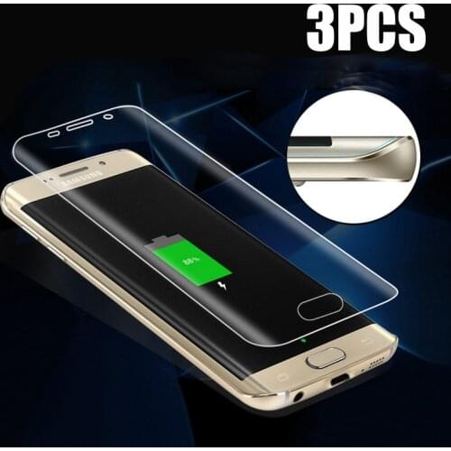 3Pcs 3D Full Cover Screen Protector For Samsung Galaxy S7 Edge S6edge S6 edge plus S8 9 plus Soft PET Not tempered Glass Film