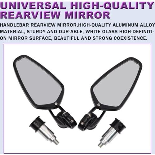 Motorcycle Bike Cruiser Chopper ATV 7/8'' 22mm Side Rear View Mirror For Dirt Bike BMW Ducati Aprilia Victory Triumph Cafe Race