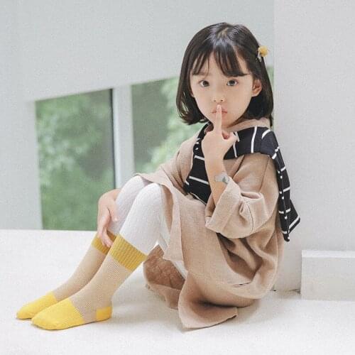 2-7 Years 1 Pair Summer Girls' Pantyhose Color Matching Fake Two-piece Fashion Leggings Plus File Soft Kawaii Base-up Pants