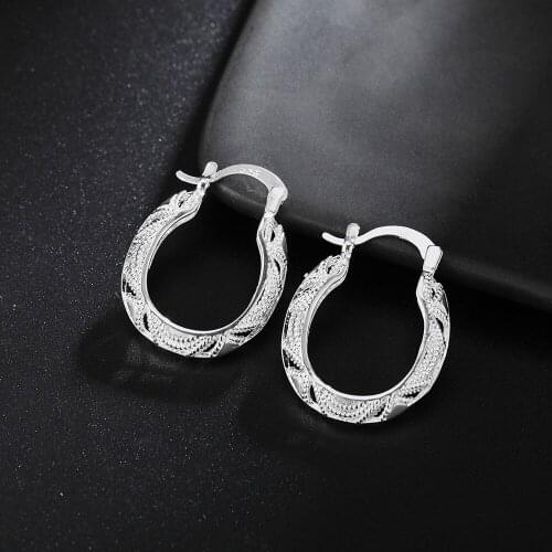 New fine korean woman 925 Sterling Silver vintage earrings for woman high quality Fashion party Jewelry Christmas Gifts Wedding