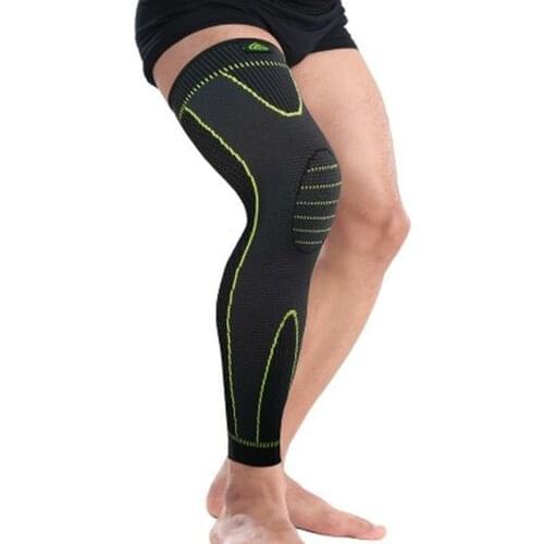 1pair Knee Pads Stripe Sports Lengthen Leg Sleeve Fitness Non-slip Bandage Compression Leg Warmer Unisex