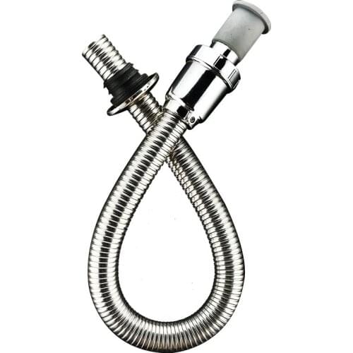 1pc SStainless Steel Chrome Drain Hose Sink Drain Sinks Bathroom Kitchen Basin Water Tube Pipe
