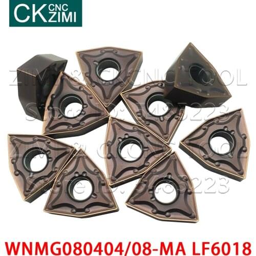 10PC WNMG080404-MA WNMG080408-MA WNMG431-MA WNMG432-MA LF6018 Carbide Turning Inserts lathe cutter CNC tools for stainless steel