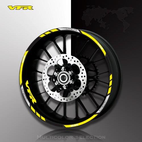 New Motorcycle wheel sticker 12Pcs Thick Edge Outer Rim Sticker Stripe Wheel Decals For Honda VFR