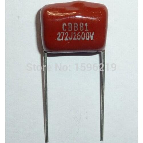 20pcs CBB capacitor 272 1600V 272J 1.6KV 2700pF 2.7nF P15 CBB81 Metallized Polypropylene Film Capacitor