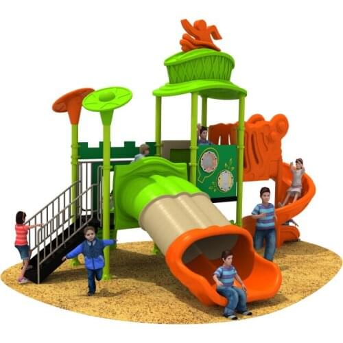 2018 amusement playground structure outdoor playground nursery school plastic slide park YLW-OUT180315