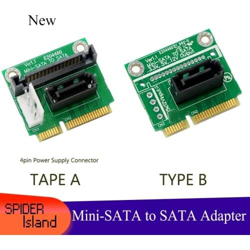 Mini-SATA to SATA Adapter Card mSATA to Sata MSATA to 7PIN SATA Adapter