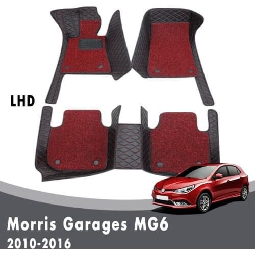Car Floor Mats Double Layer Wire Loop For Morris Garages MG6 2016 2015 2014 2013 2012 2011 2010 Interior Accessories Custom Rug