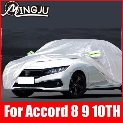 Car Cover Outdoor Sun Anti UV Rain Snow Frost Dust Protection Cover For Honda Accord 7 8 9 10th 2010 to 2021 Accessories