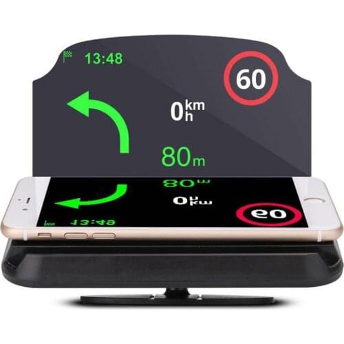 Car HUD Heads Up Display Cars Holder Stander Universal for IPhone GPS Navigation Mobile Cell Phone Image Reflector Projector