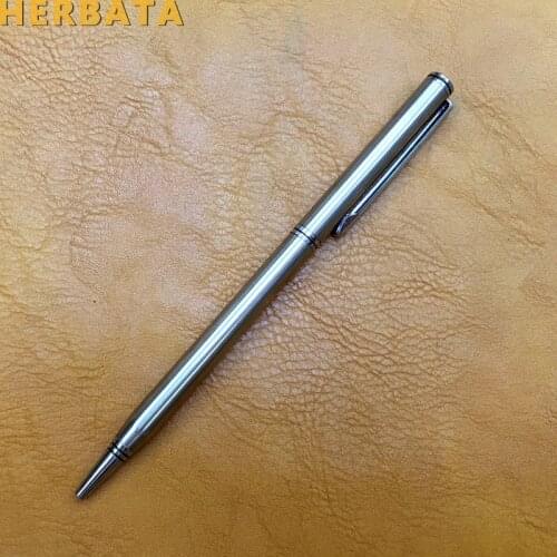 Free shipping 1pc/lot New arrival stainless steel rod rotating metal ballpoint pen commercial ballpoint pen gift stationery 1702