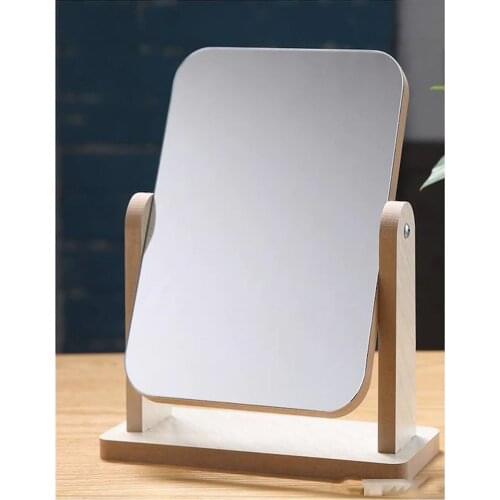 Dekolia Wood Adjustable Makeup Mirror 20 cm, Quality, Practical Bag Portable Women 'S Home, Room, trend, Fashion