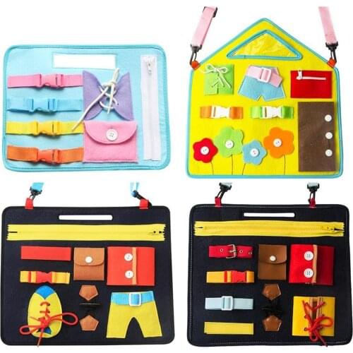 Baby Busy Board Montessori Basic Skills Life Skills Dress Teaching Activity Board Learn To Dress Educational Learning Toys