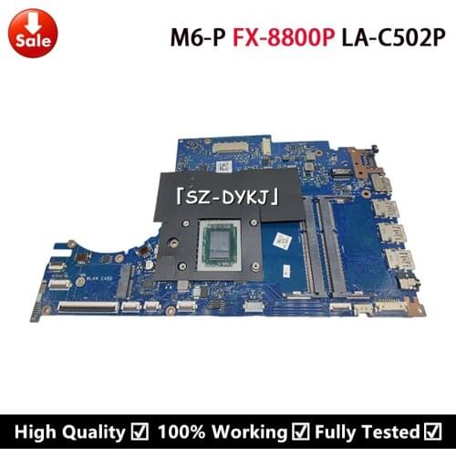 For HP ENVY NOTEBOOK 15-AH 15Z-AH M6-P Laptop motherboard FX-8800P 813021-001 813021-601 818417-601 ACW51 LA-C502P Mainboard