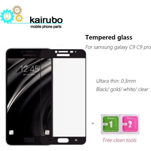 For Samsung Galaxy c9 pro Mocolo 9H 2.5D Full Cover Tempered Glass Screen Protector for samsung C9 pro quality glass Film