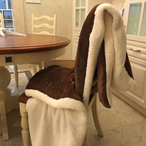 A double coral fleece blanket with a warm blanket