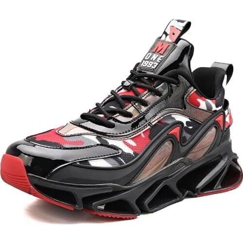 Quality Reflective Blade Running Shoes Man Korean Cool Spring Shoes Shock Absorber Breathable Sports Shoes Zapatos Men Sneakers