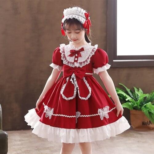 Summer girl princess Dresses childrens birthday party dress for girls Pageant costume sweet cute Spanish vintage Lolita dress