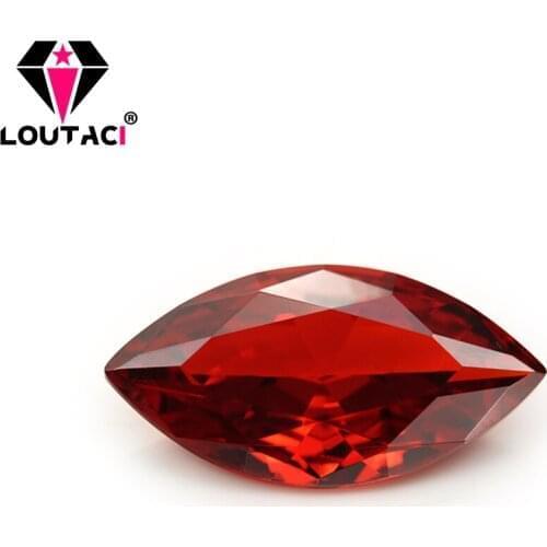 LOUTACI Good Rate Factory Price 5A Brilliance Garnet Cubic Zirconia Marquise Shape Middle Size 4x8-5x10mm