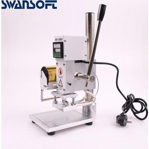 SWANSOFT LOGO Marking Machine Pressure Mark Trademark Stamping Small Wood Leather Plastics Lint Cartons Tires Bronzing Machine