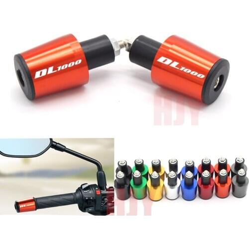 Motorcycle Accessories 7/8'' 22MM Handlebar Grips Handle Bar Cap End Plugs For SUZUKI DL1000/V-STROM 2002-2016