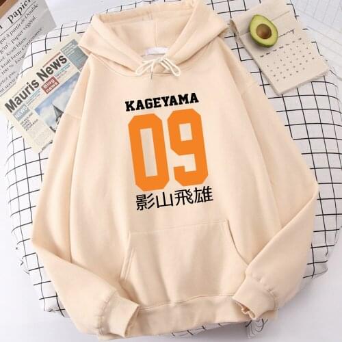 Kageyama Tobio 09 Japanese Anime Mens Hoodie Korean Rock Print Mens Casual Pullover Street Oversize Men Sweatshirt Long Sleeve