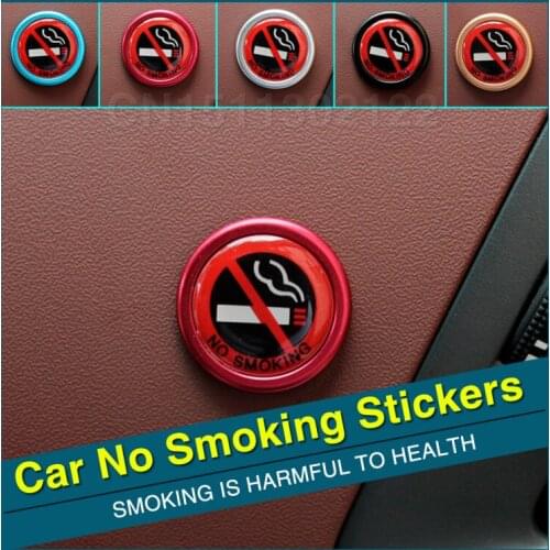 NEW! Aluminium Alloy Car Styling Car Sticker No Smoking For Nissan SUNNY Qashqai SYLPHY X-TRAIL TEANA TIIDA LIVINA NV200 Murano