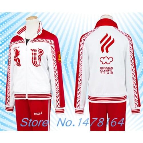 New Yuri on ICE Viktor Nikiforov Sportswear Yuri!!! on Ice Uniforms Jacket Coat Cosplay Costume Customize any size